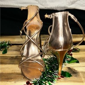 Rose Gold Wrap Around Heels